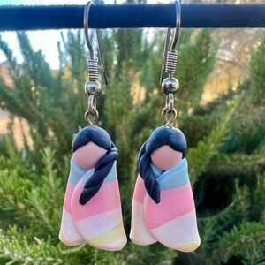 Artisan Clay Native Maiden Earrings